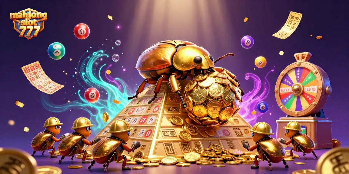 Experience Mahjong Slot 777 with vibrant casino elements and golden coins