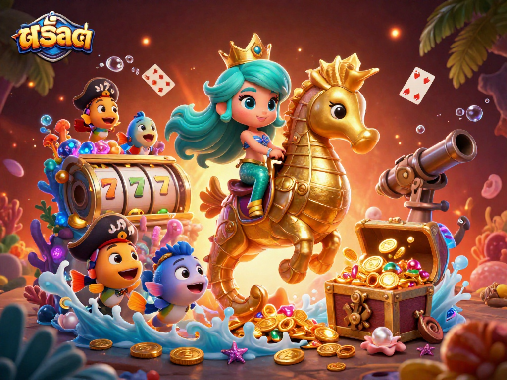 Engage with thrilling สล็อต gameplay through an enchanting mermaid-themed scene