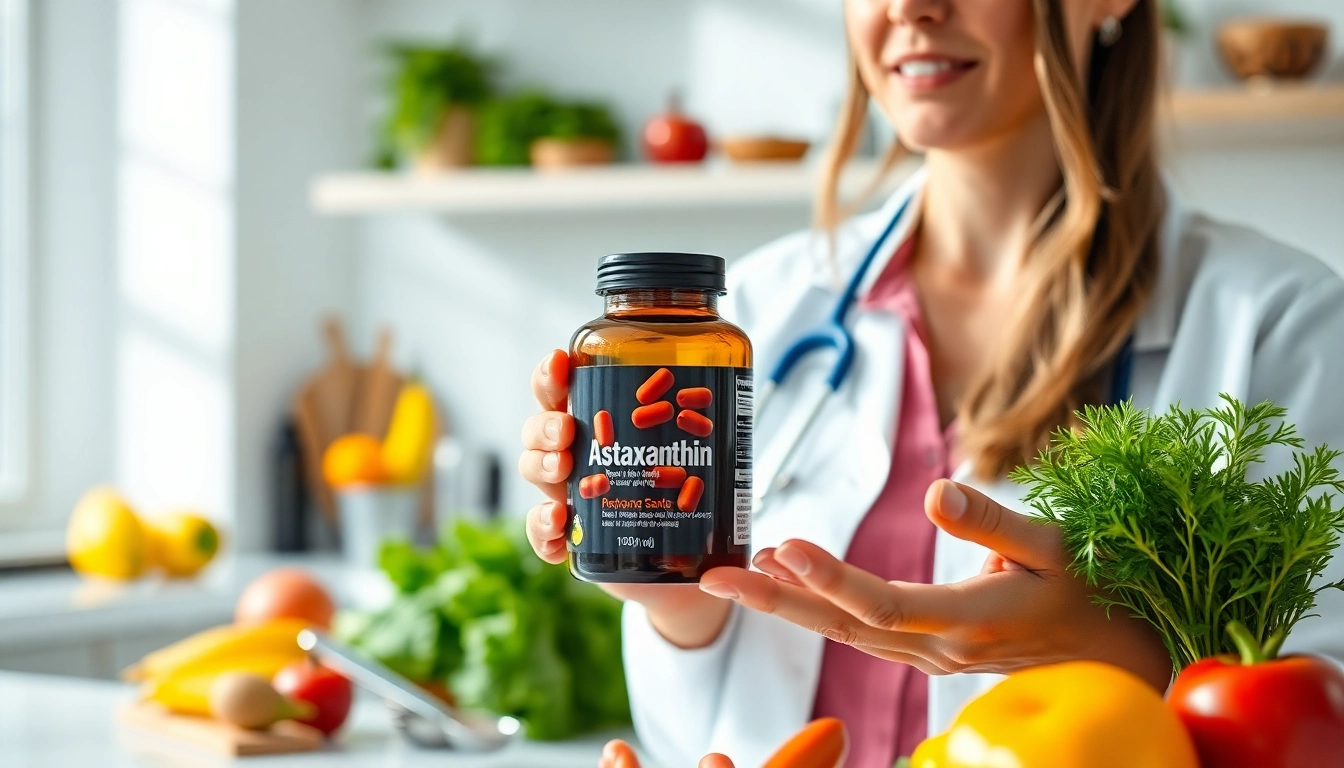 Learn should astaxanthin be taken with food using expert dietician guidance in a vibrant kitchen.