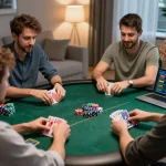 Players strategizing and winning at online poker on DH88, showcasing an engaging gaming atmosphere.