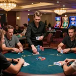 Boca Raton Construction Litigation Lawyer observing strategic poker gameplay in an upscale casino