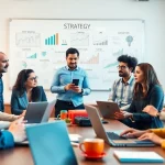 Engaging team developing Search Engine Optimization Clearwater strategies in a modern office.