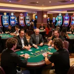 Players enjoying dynamic card games at Onbet casino, capturing the excitement of action.