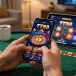 Engaging gameplay on the TT88 app, showcasing mobile betting with a vibrant roulette wheel interface.