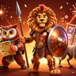Découvrez le monde palpitant du meilleur casino en ligne avec notre scène 3D captivante illustrant des éléments de jeu dynamiques.