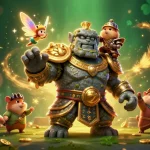 BOLAGILA showcases dynamic 3D characters in an action-packed casino scene filled with slot machines and gold.