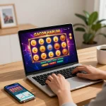 Experience the thrill of slot gacor hari ini with an engaging online gaming setup at home.