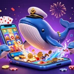 Menang besar dengan situs slot online saat lumba-lumba bermain dengan chip poker di sebuah adegan kasino digital yang berwarna-warni.