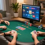 BetBet players enjoying an intense online poker game with competitive gameplay and chips.