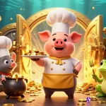 Vivi momenti di divertimento presso lista casino non aams con una vivace scena 3D di personaggi che si godono tesori d'oro.