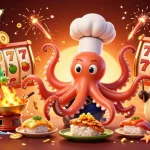 Menangkan permainan di LUXURY777 dengan chef sushi dan simbol slot yang berkilauan.