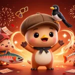 Engage in situs judi bola action with a vibrant 3D scene featuring unique characters and betting elements.