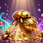 Experience Mahjong Slot 777 with vibrant casino elements and golden coins