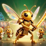 Engage with immersive coloksgp slot action featuring a golden hornet samurai and crypto elements.