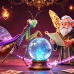 Engage with soikeonhacai through expert sports betting predictions, featuring vibrant 3D illustration of fortune teller and librarian.