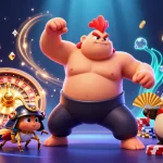 Experience the thrill of Toto 4D with dynamic gaming action surrounded by golden coins and vibrant casino elements.