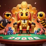 Experience Togel Hongkong with vibrant visuals of a lively gambling scene showcasing poker elements.