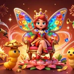 Engage in fun with Raja game login in an exciting 3D casino illustration of vibrant games.