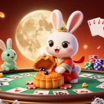 Win big with link 8xbet in this vibrant 3D casino scene featuring poker elements.