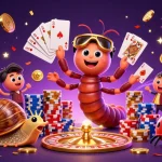 Play exciting games at 8xbet com with vibrant characters and sparkling casino elements.