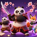 Memenangkan hadiah di DAX69 dengan aksi menarik dari karakter samurai panda dan ninja fox.
