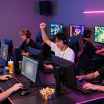 Exciting gaming scene showcasing NAGA2000 experience with engaged players and high RTP statistics.